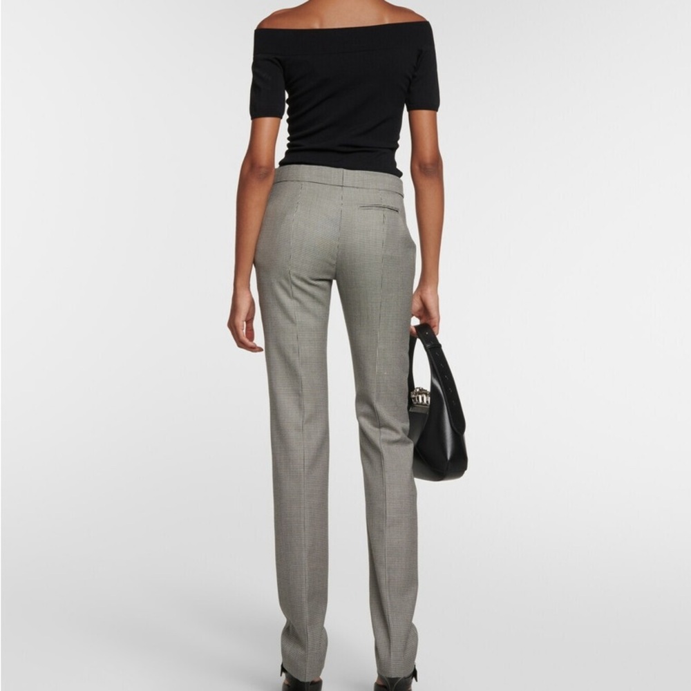 Alexander McQueen Houndstooth wool straight pants Size IT 38 - US 2 - Picture 4 of 14